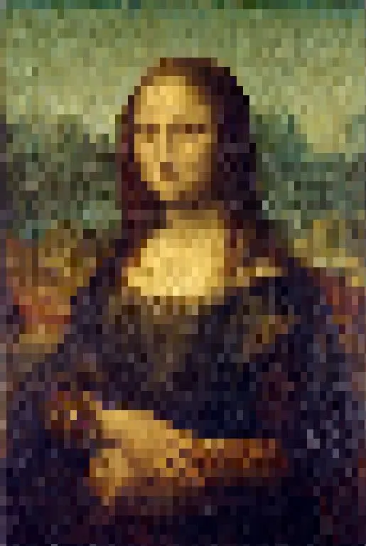 Pixeled Monalisa